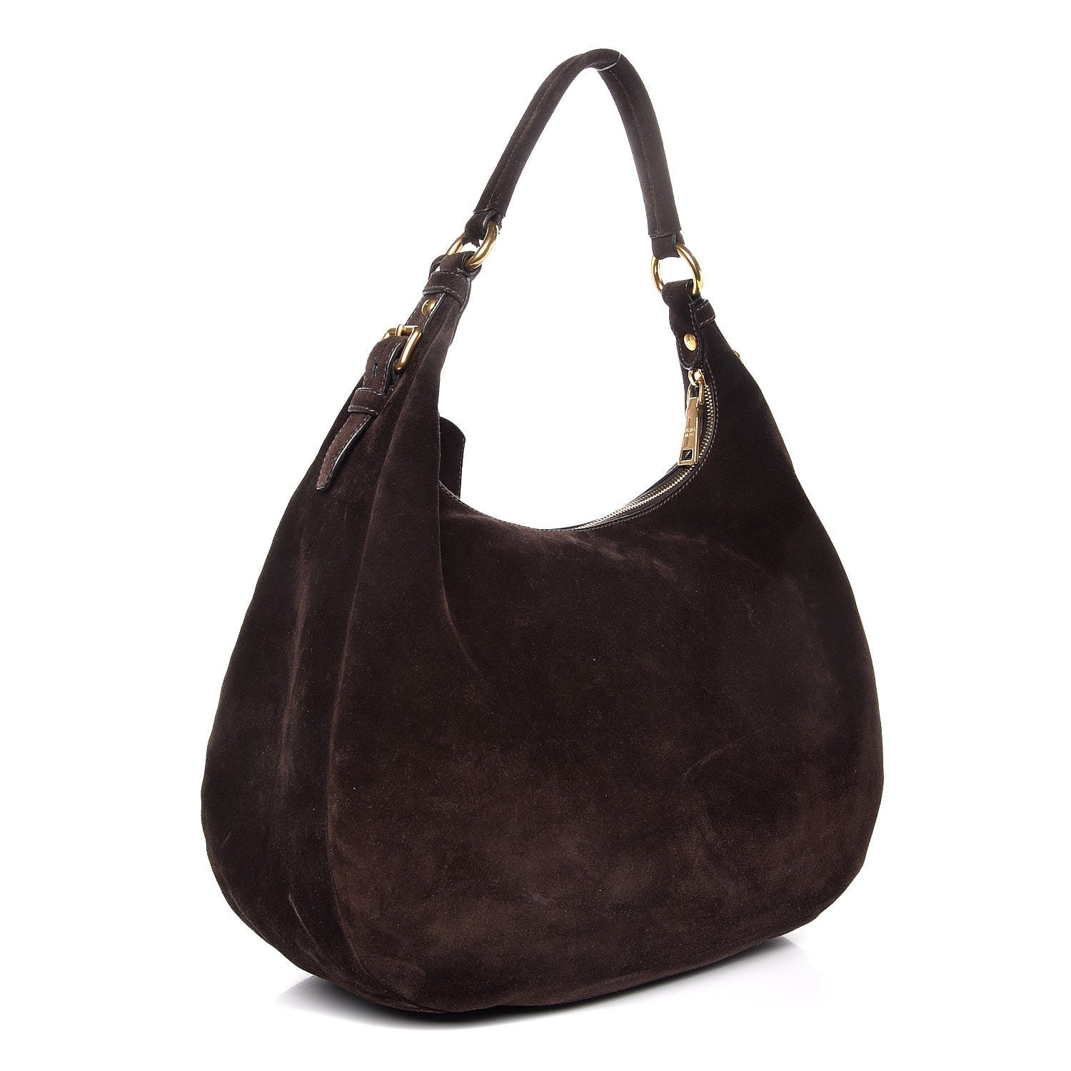 Prada Scamosciato Suede Hobo Moro 3 of 9
