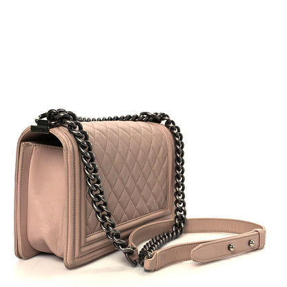 Chanel Lambskin Quilted Medium Boy Flap Light Pink 3 of 11