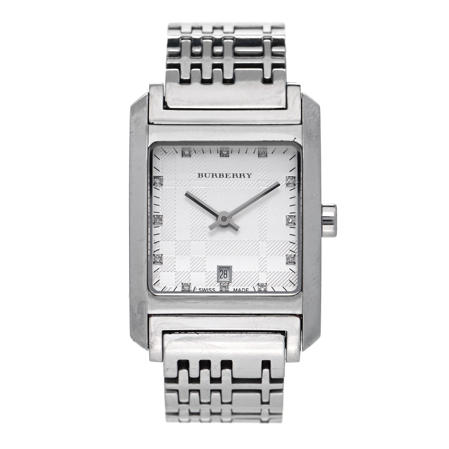 Burberry Stainless Steel Diamond 25mm Quartz Watch BU1583 1 of 5