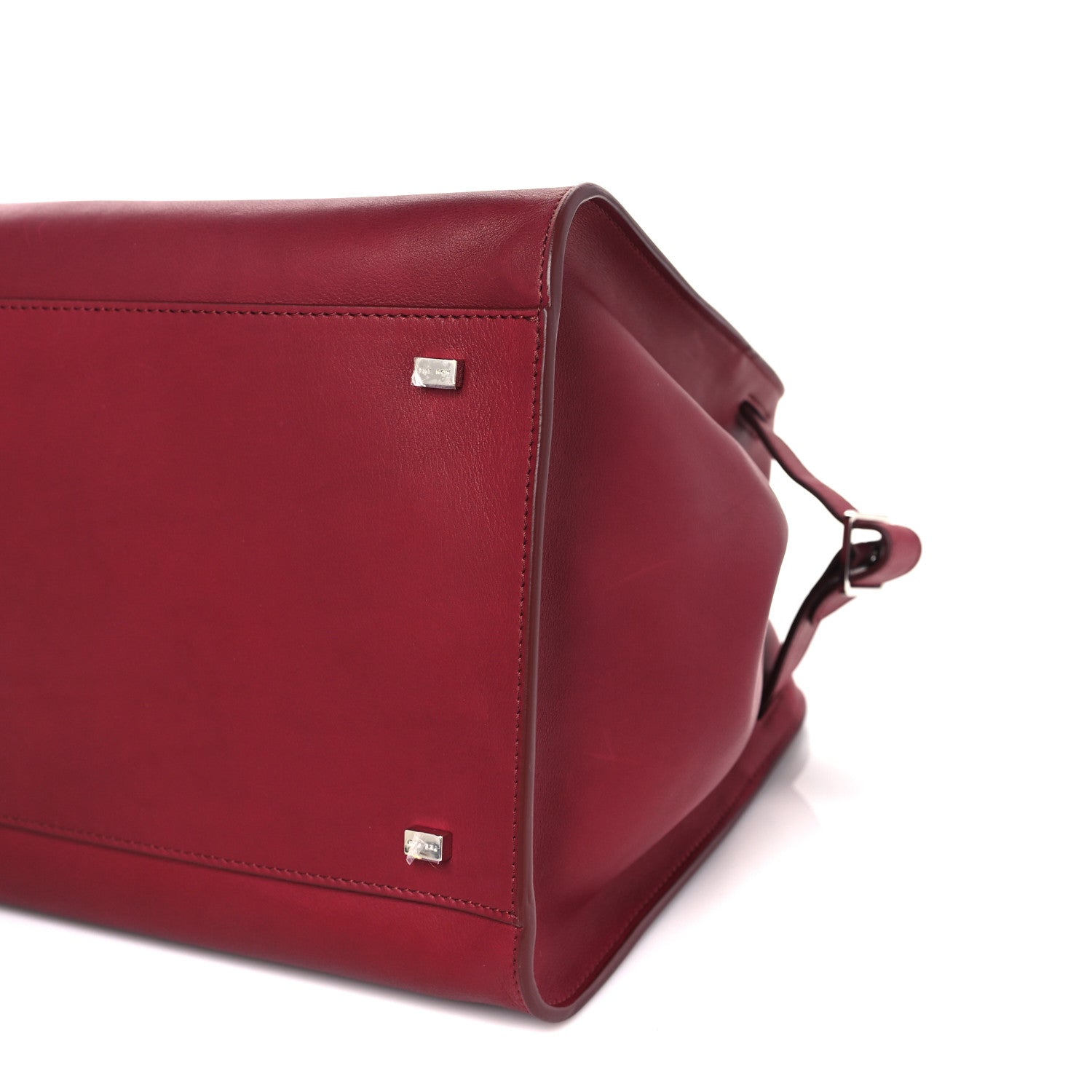 The Row Polished Saddle Calfskin Soft Margaux 15 Amaranto 8 of 9