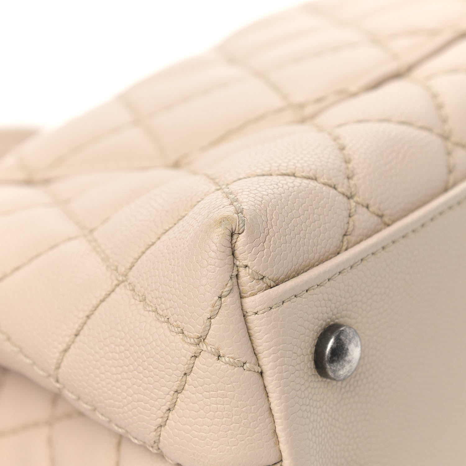 Chanel Caviar Quilted Mini Coco Handle Flap Beige 9 of 11