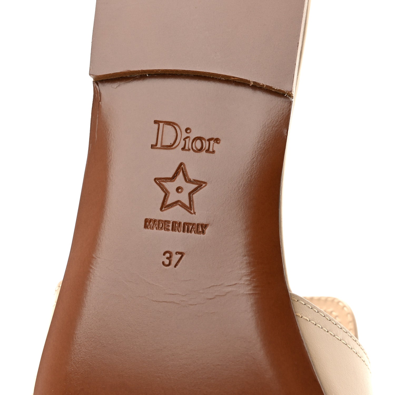Christian Dior Calfskin 30 Montaigne Flat Slide Sandals 37 Desert 8 of 10