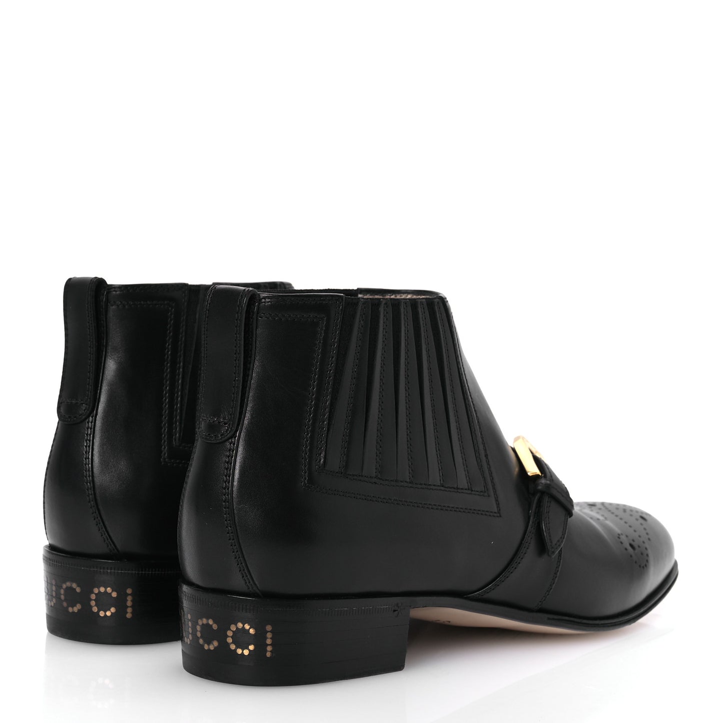Waxed Calfskin Womens Ankle Boots 37.5 Black