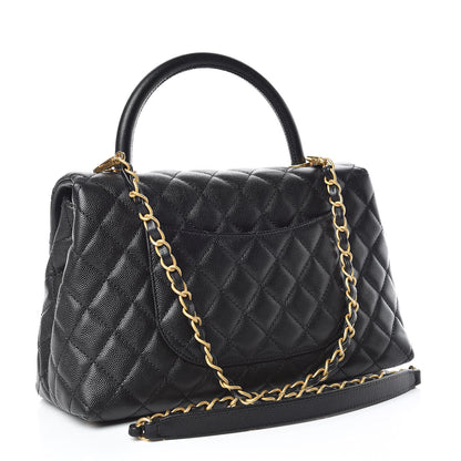 Chanel Caviar Quilted Small Coco Handle Flap Black 3 of 14