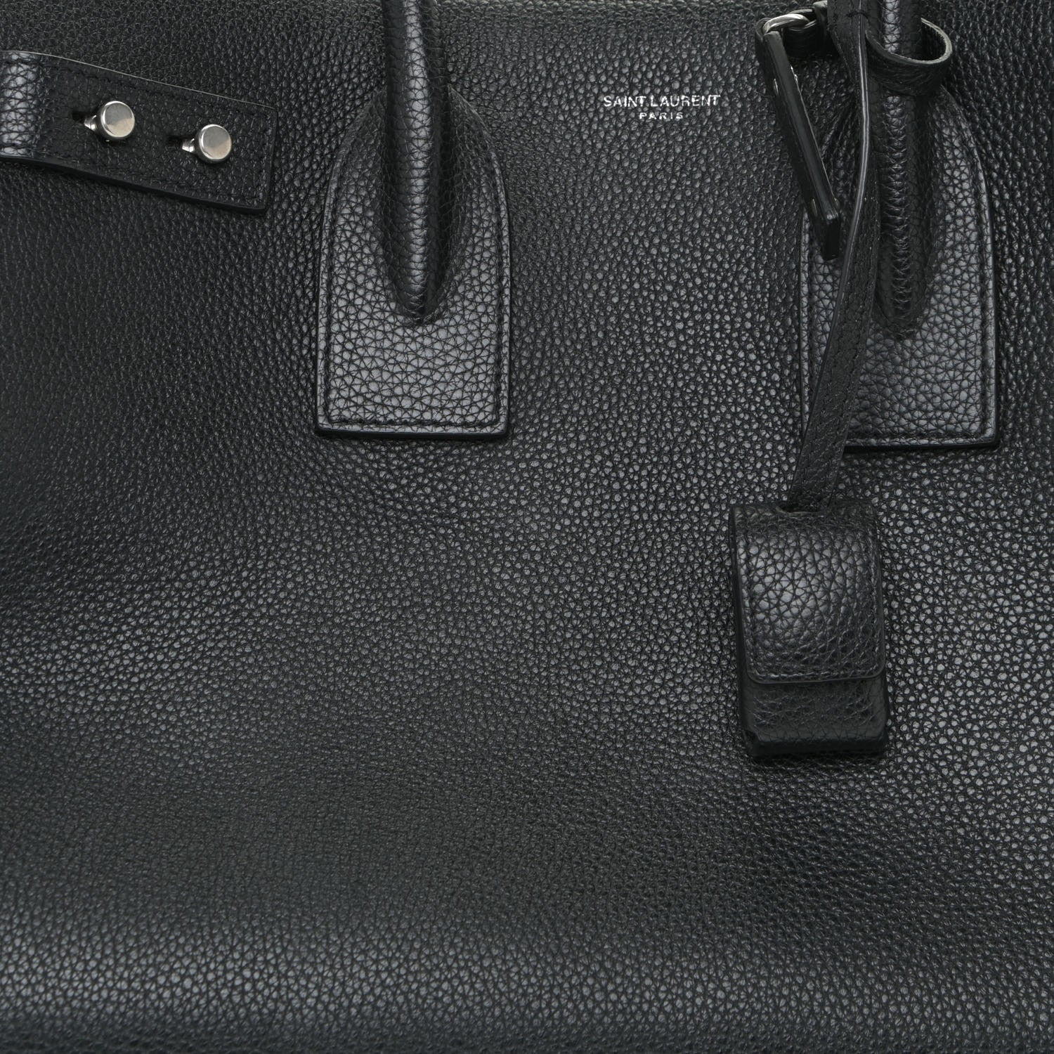 Saint Laurent Grained Calfskin Small Supple Sac De Jour Black 7 of 15