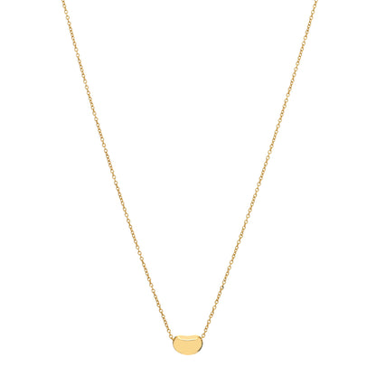 Tiffany 18K Yellow Gold 9mm Elsa Peretti Bean Pendant Necklace 1 of 3