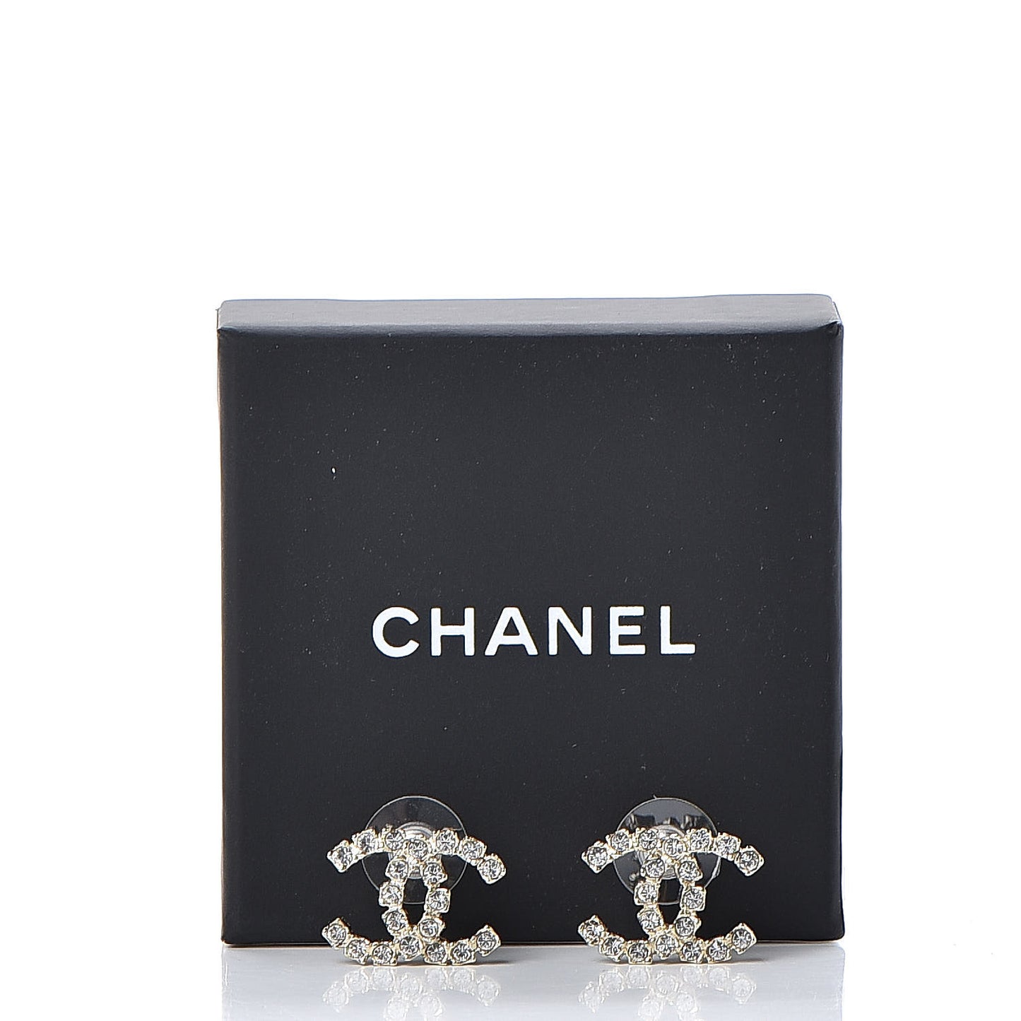 Crystal CC Earrings Gold