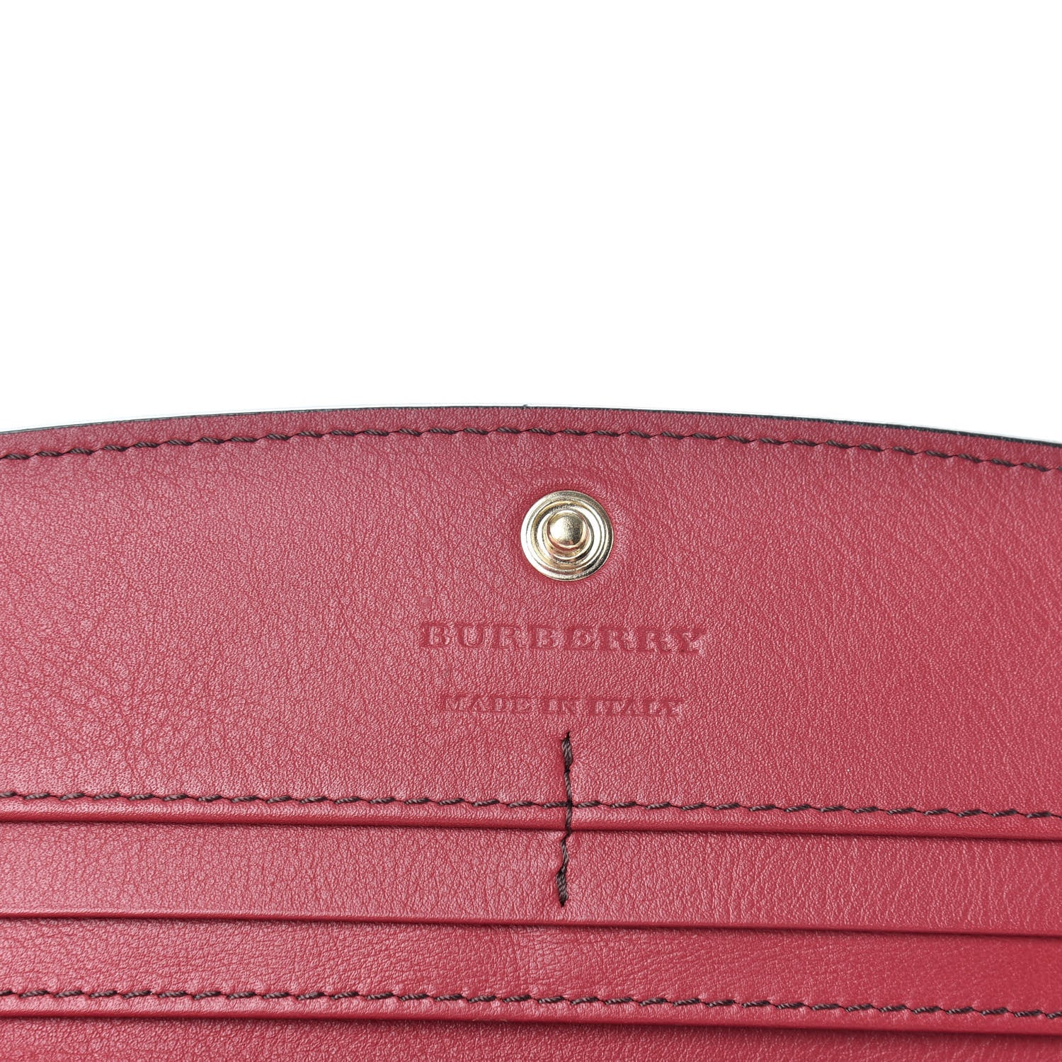 Burberry Grainy Calfskin House Check Porter Continental Wallet Russet Red 6 of 6