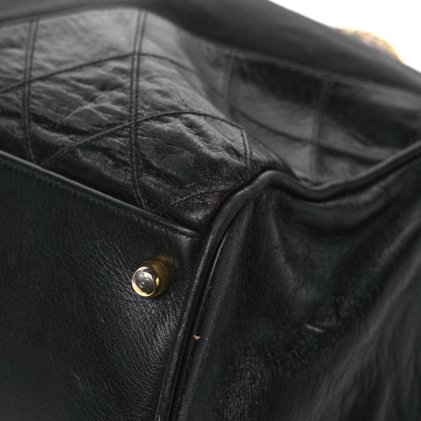 Canvas Calfskin XL Weekender Bag Black