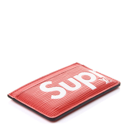 Louis Vuitton X SUPREME Epi Card Holder Red 4 of 8