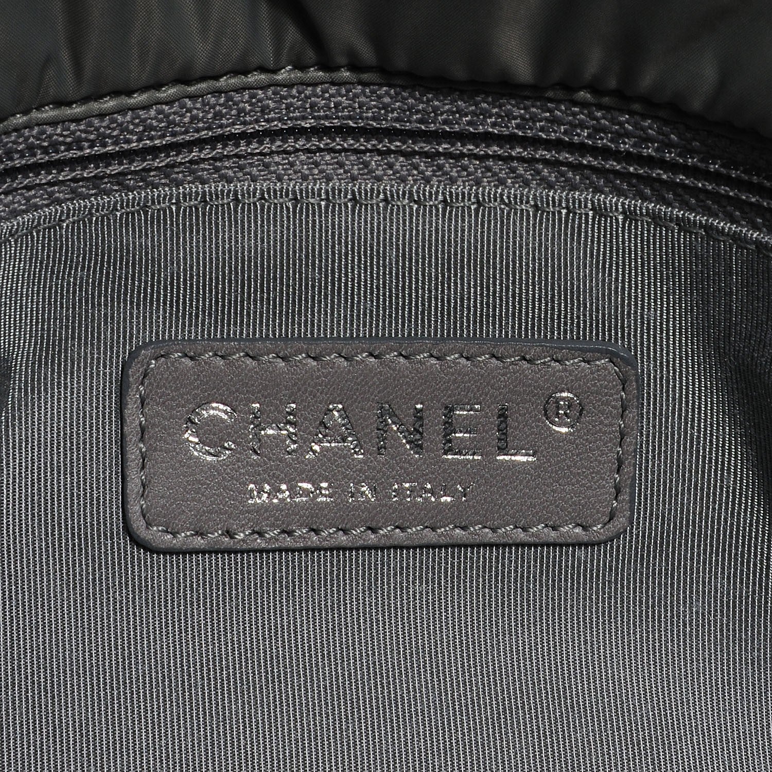 Chanel Nylon Quilted Tweed Stitch Bubble Flap Grey 5 of 7