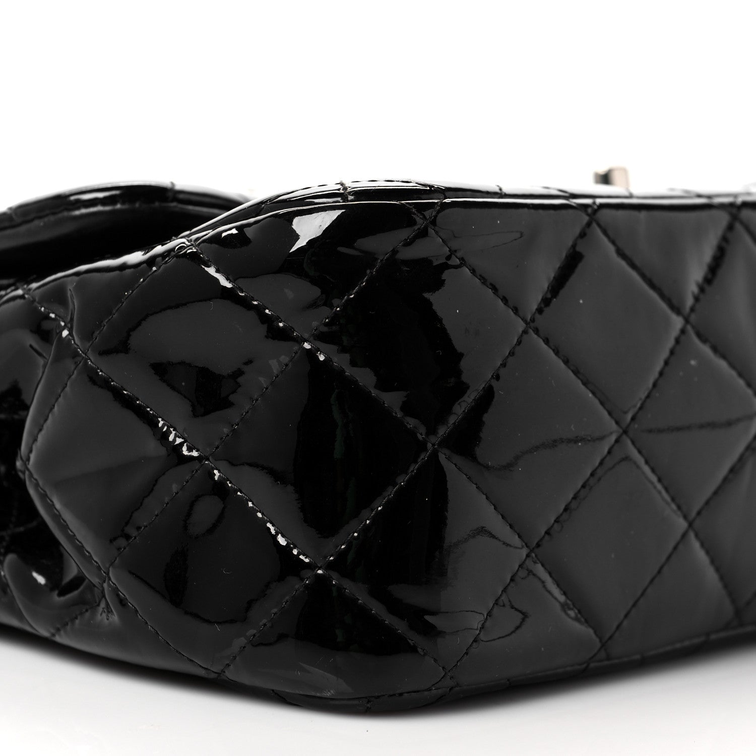 Chanel Patent Quilted Jumbo Double Flap Black 9 of 11