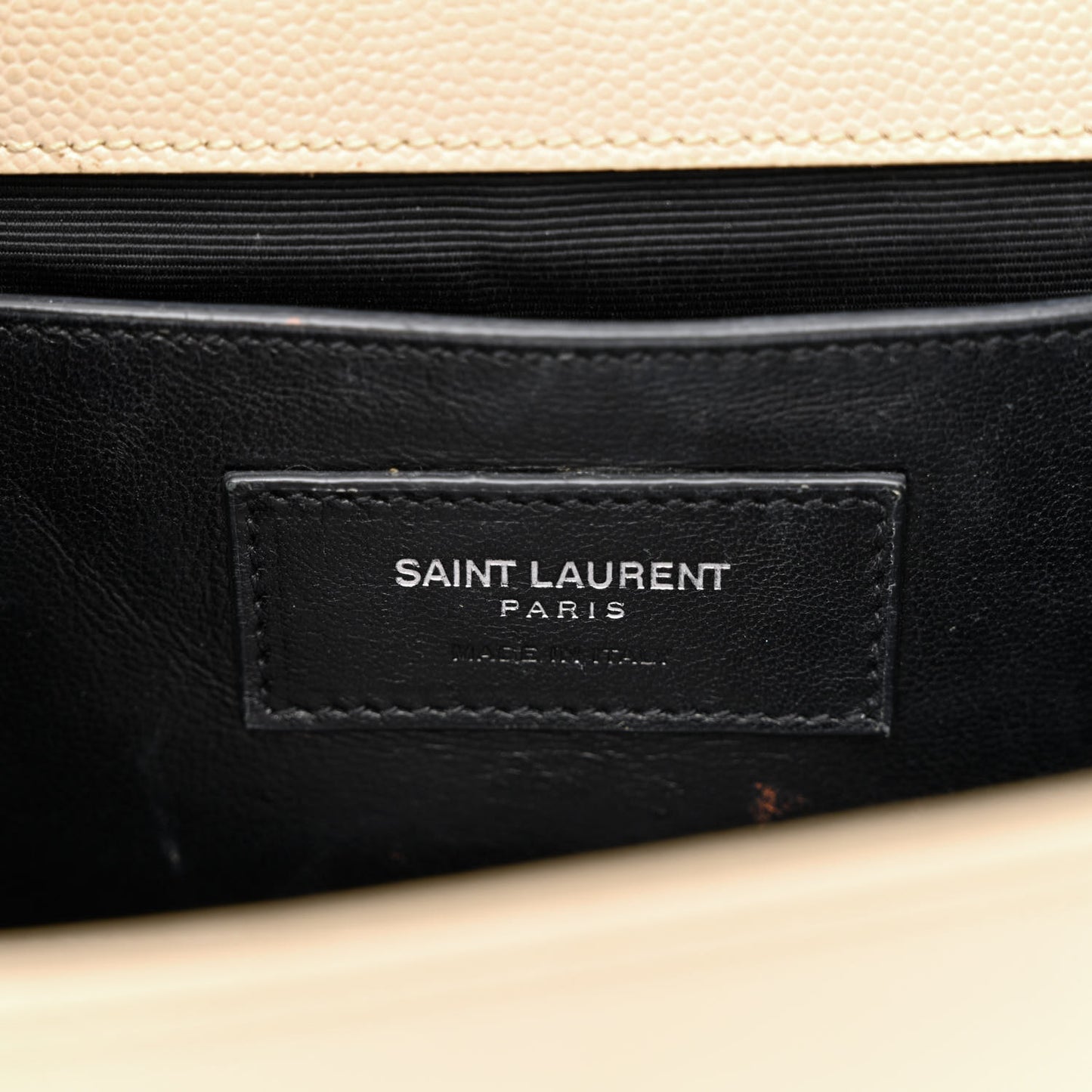 Grain De Poudre Medium Classic Monogram Kate Satchel Sable Beige