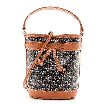 Goyard Goyardine Petit Flot Mini Bucket Bag Black Gold 1 of 10