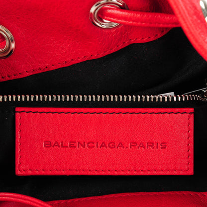 Balenciaga Agneau Giant 12 Silver Hardware Mini Pompon Coquelicot 6 of 7