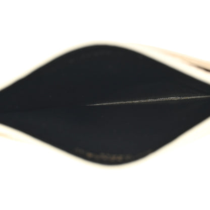 Saint Laurent Grain De Poudre Matelasse Chevron Monogram Credit Card Case Crema Soft 5 of 8