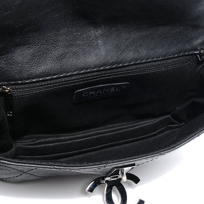 Chanel Washed Calfskin Hamptons Mini Flap Bag Black 5 of 8