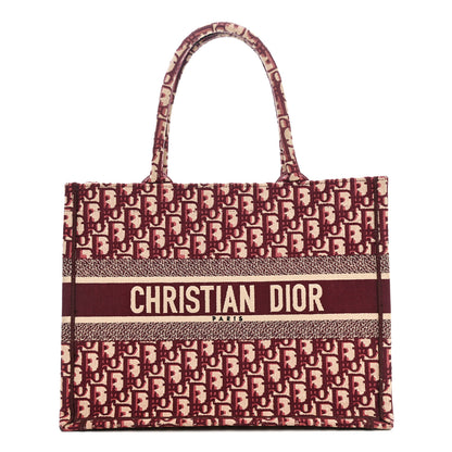 Christian Dior Oblique Medium Book Tote Burgundy Multicolor 1 of 13