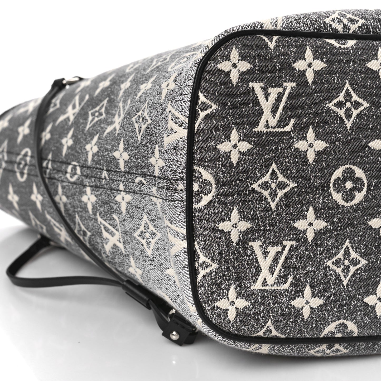Denim Monogram Jacquard Neverfull MM Grey