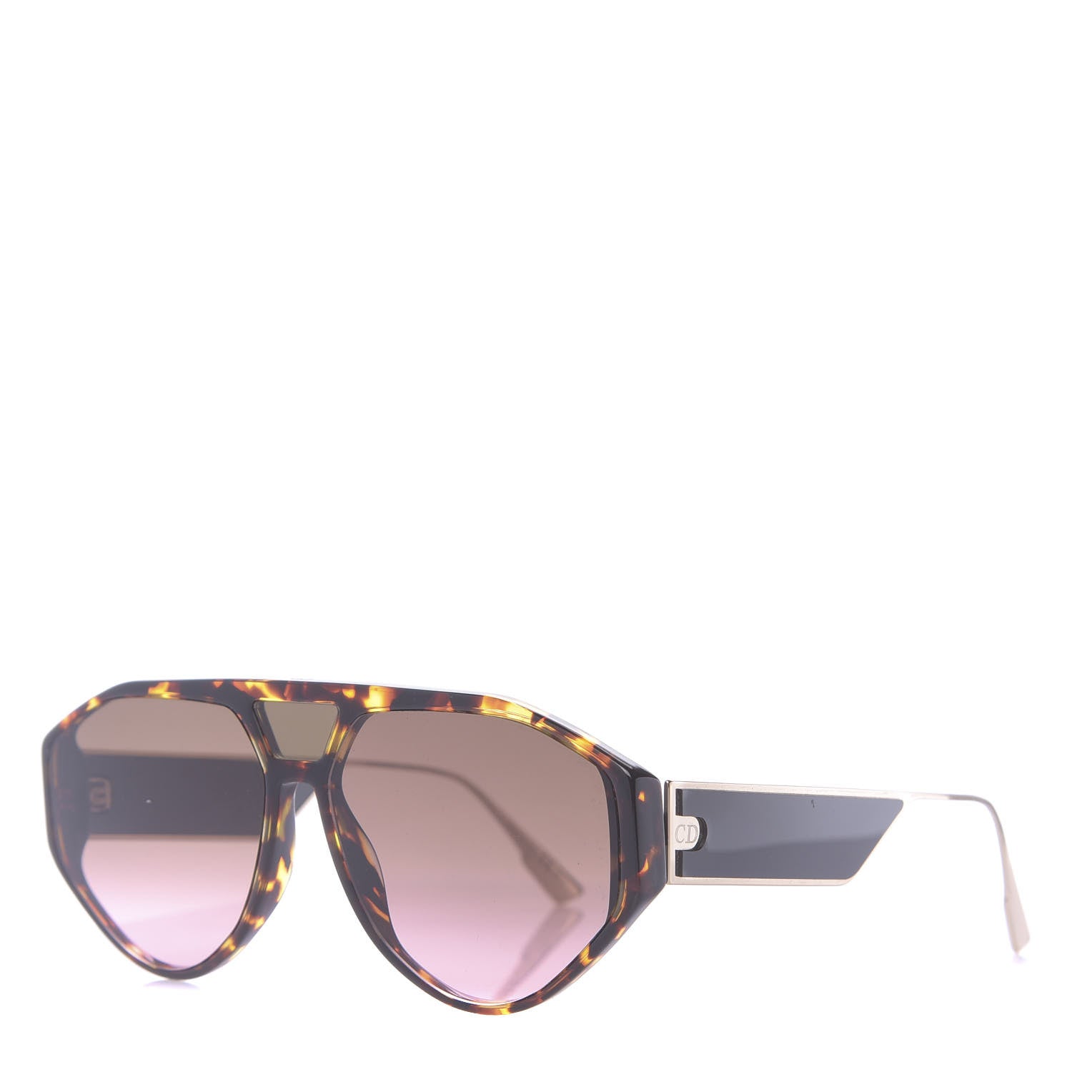 Christian Dior Clan 1 Aviator Sunglasses Tortoise 1 of 7