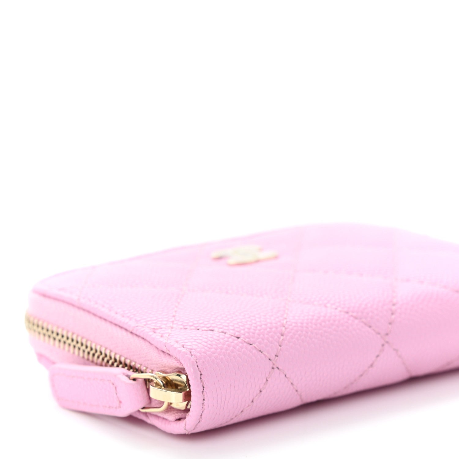 Chanel Caviar Quilted Zip Coin Purse Pink 8 of 10