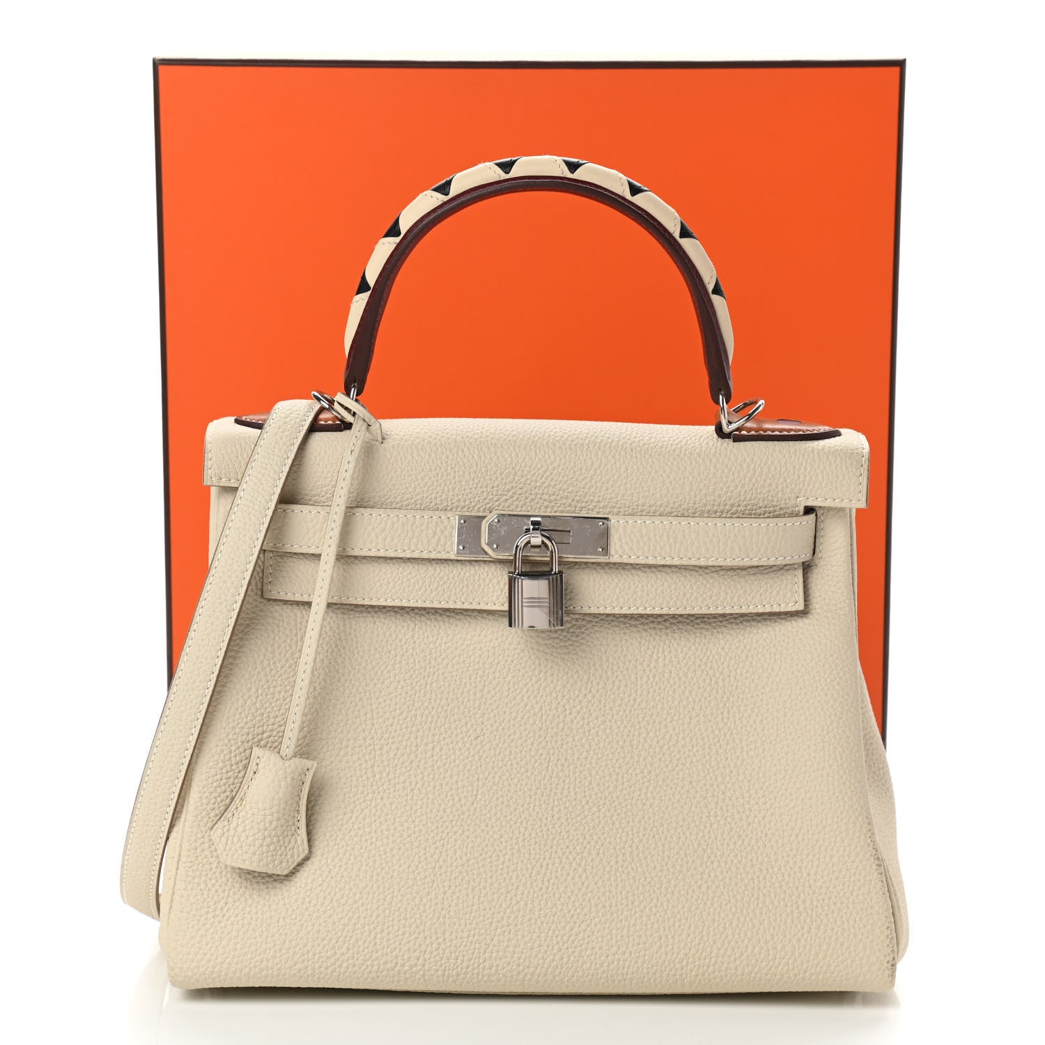 Hermes Togo Au Galop Kelly Retourne 28 Craie Rouge H Fauve Black 13 of 13