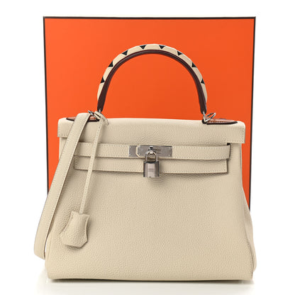 Hermes Togo Au Galop Kelly Retourne 28 Craie Rouge H Fauve Black 13 of 13