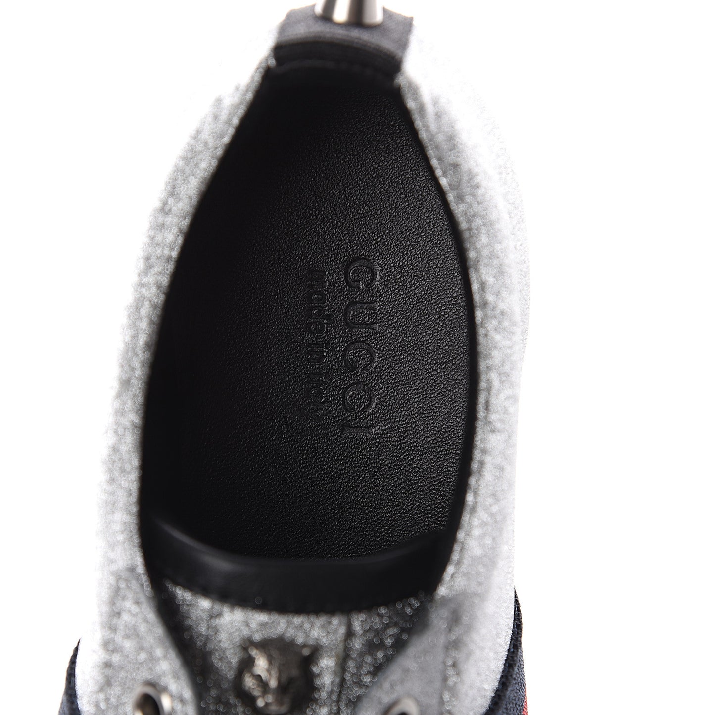 Glitter Fabric Studded Web Sneakers 35.5 Silver