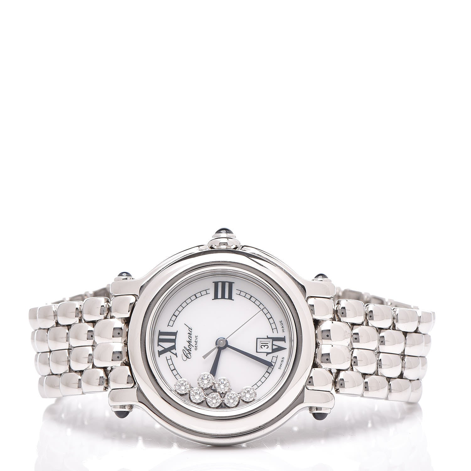 Chopard Stainless Steel 7 Diamond 32mm Happy Sport Quartz Watch 3 of 7