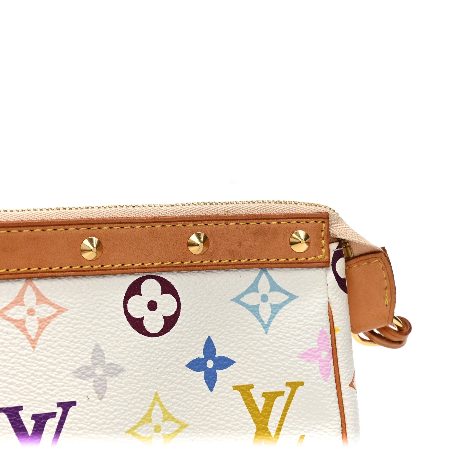 Louis Vuitton Monogram Multicolor Pochette Accessories White 13 of 15