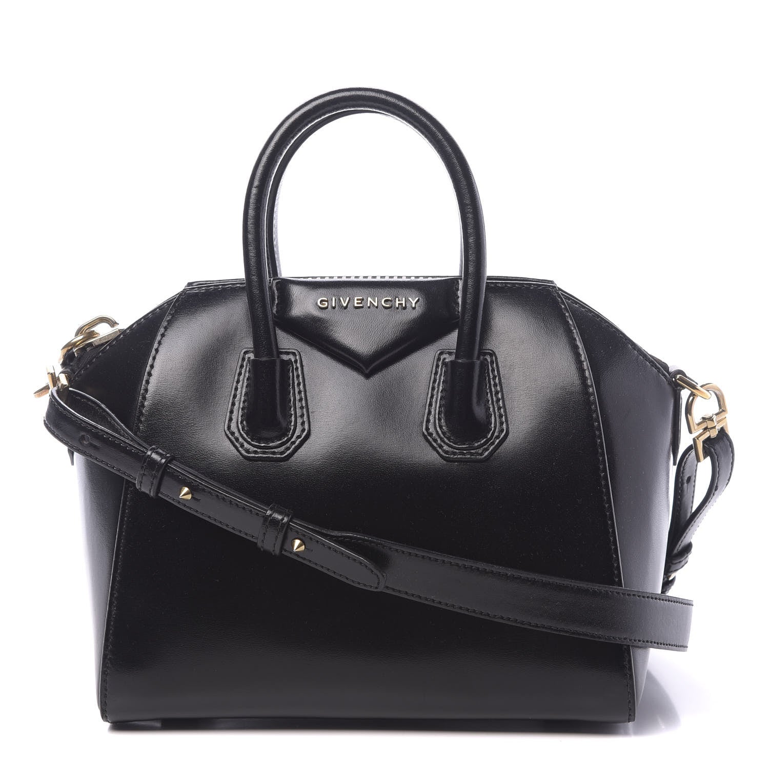 Givenchy Shiny Lord Calfskin Mini Antigona Black 1 of 13