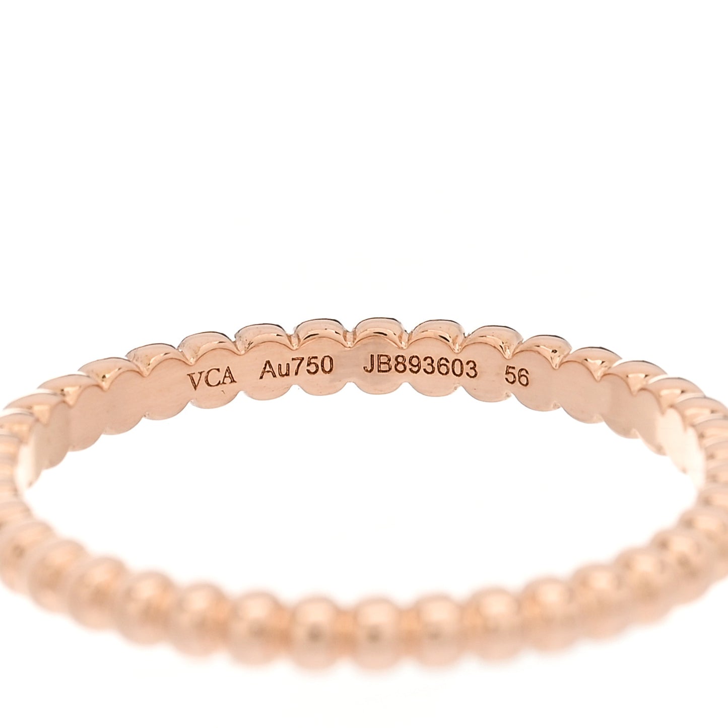 18K Rose Gold Small Perlee Ring 56 7.5