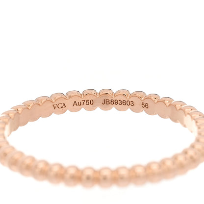 Van Cleef & Arpels 18K Rose Gold Small Perlee Ring 56 7.5 4 of 5