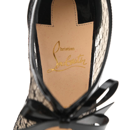 Christian Louboutin Patent Fishnet Lace Empiralta 120 Sandals 36.5 Black 8 of 8