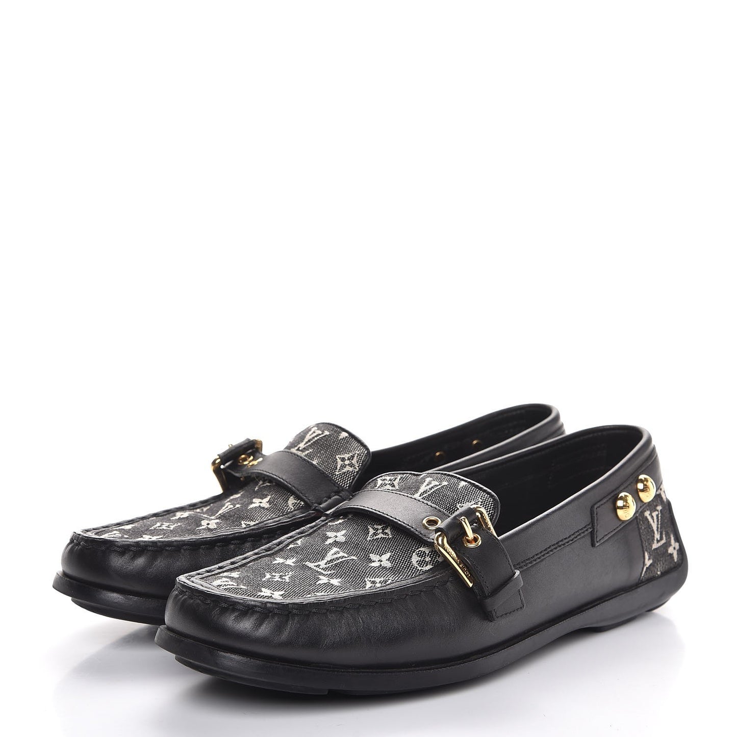 Calfskin Mini Lin Loafers 37 Black