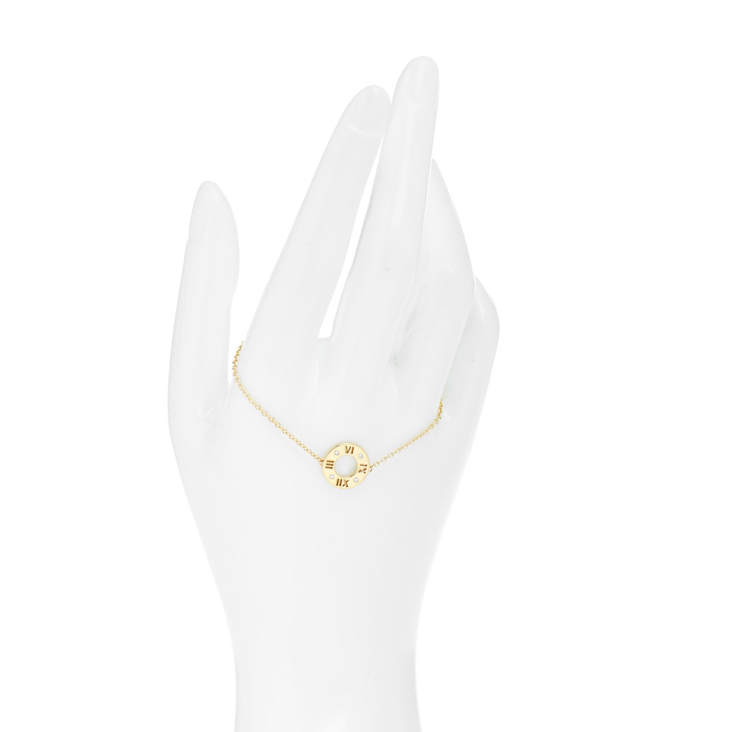 Tiffany 18K Yellow Gold Diamond Atlas Pierced Bracelet 2 of 5