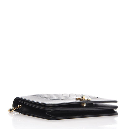 Chanel Sheepskin Quilted Mademoiselle Vintage Wallet On Chain WOC Black 4 of 9