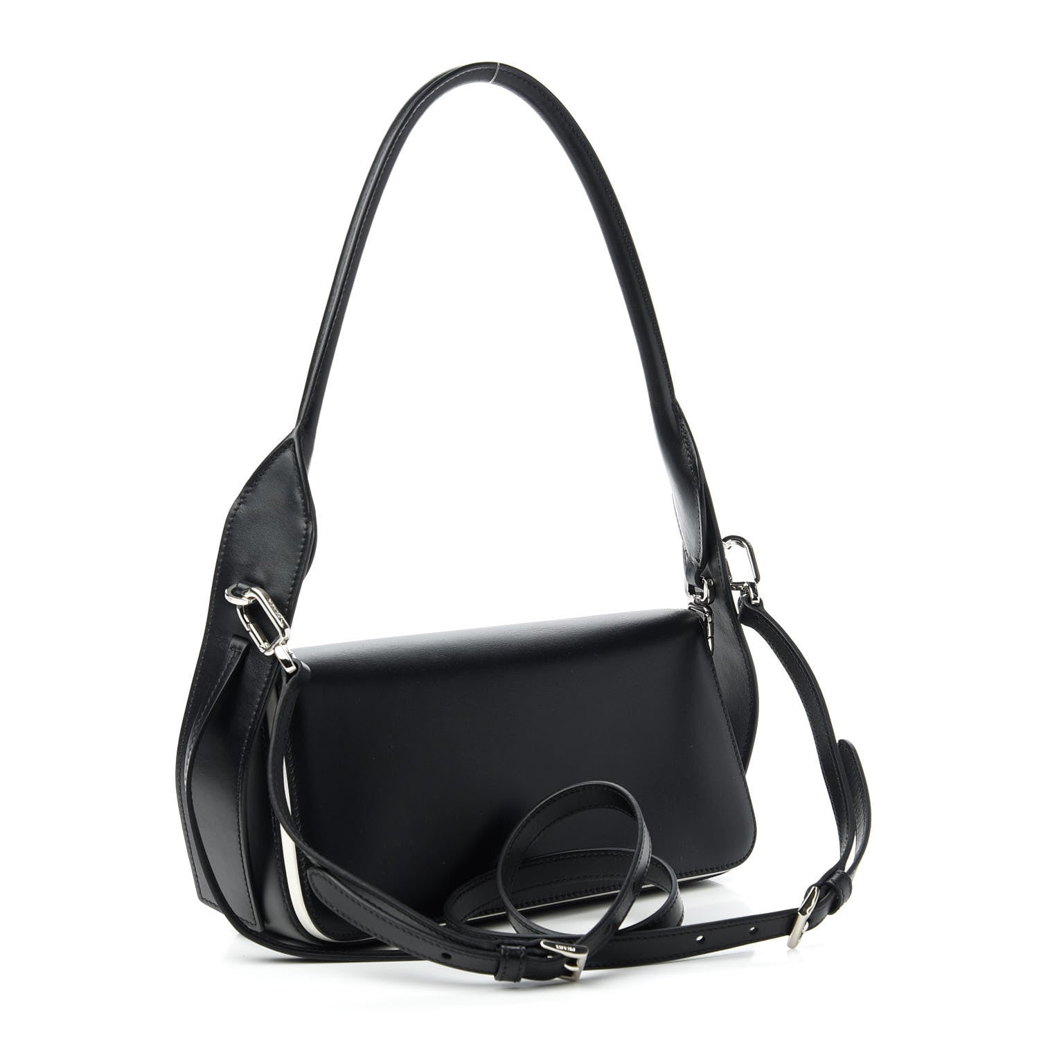 Prada City Calfskin Manuelle Shoulder Bag Black 4 of 10