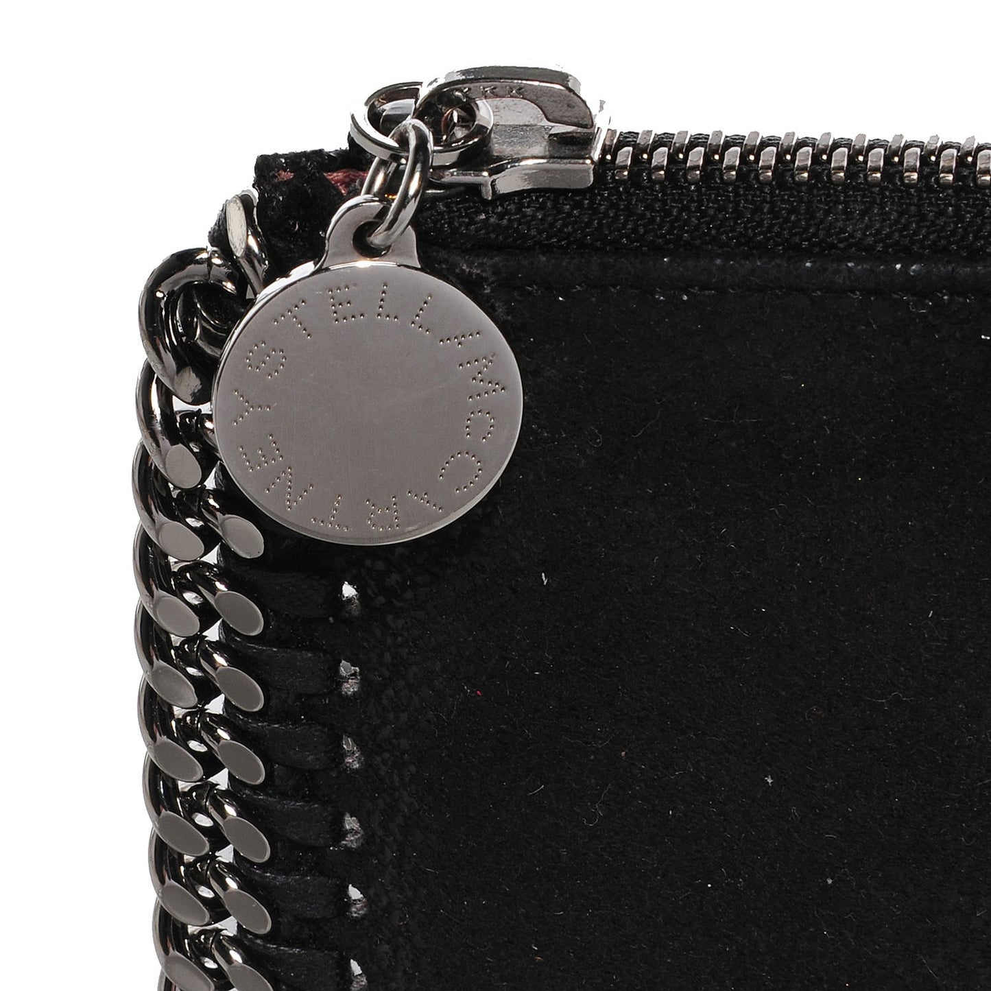 Faux Leather Shaggy Deer Falabella Coin Purse Black