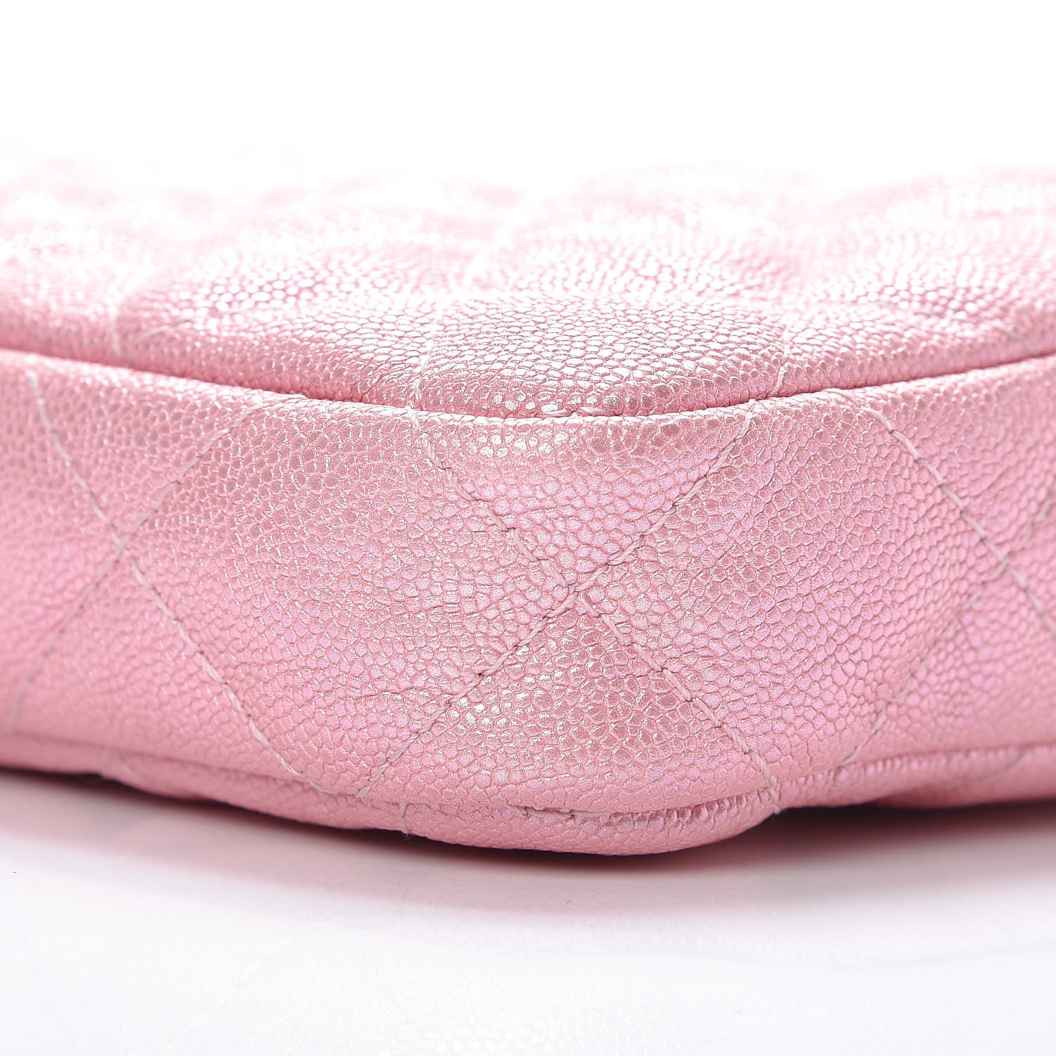 Chanel Iridescent Caviar Quilted Clutch With Chain Rose 12 of 13