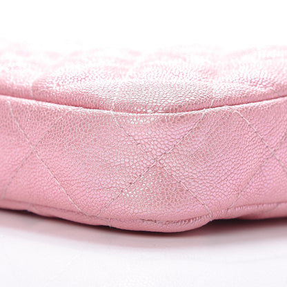 Chanel Iridescent Caviar Quilted Clutch With Chain Rose 12 of 13