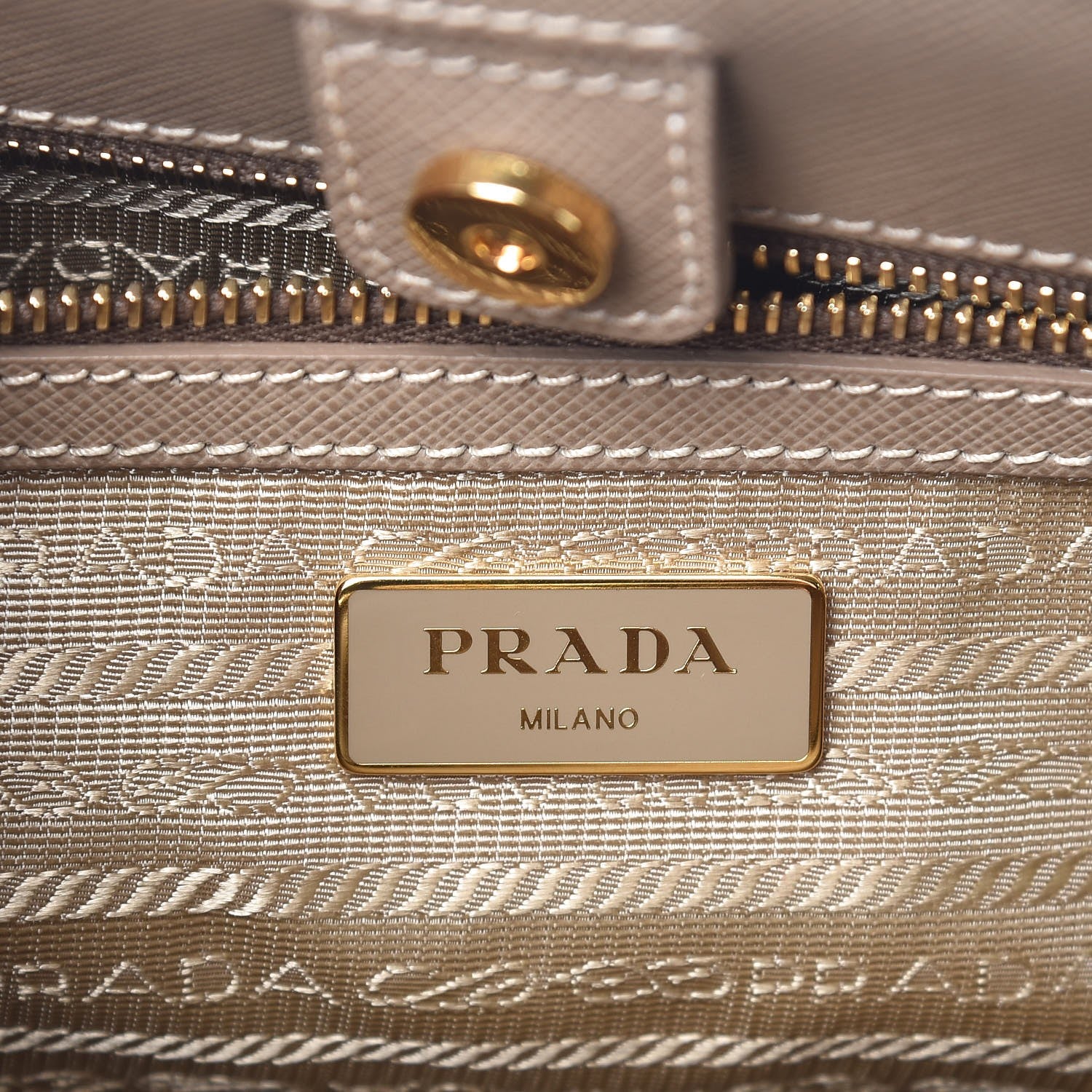 Prada Saffiano Lux Medium Tote Visone 8 of 11