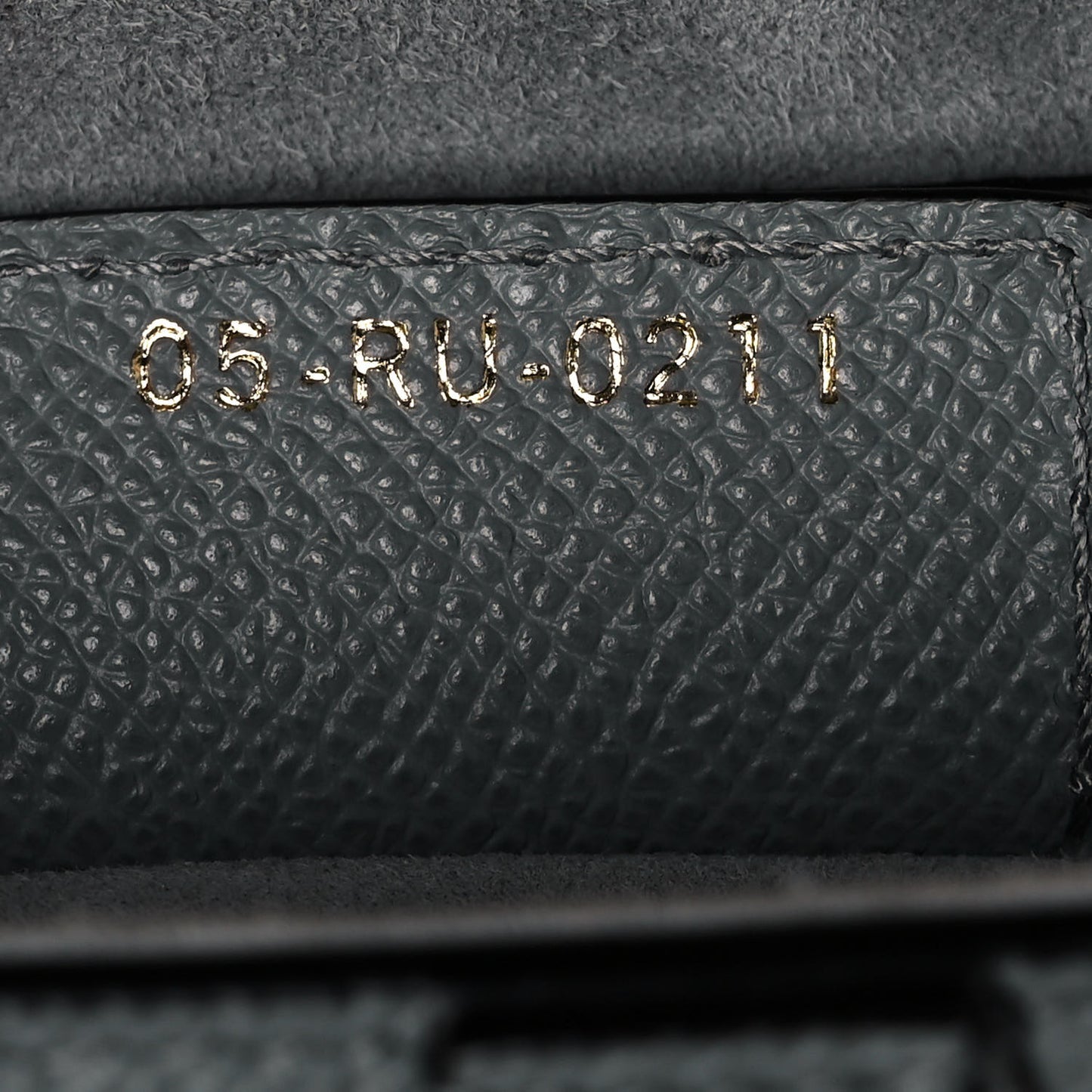 Grained Calfskin Saddle Bag Grey