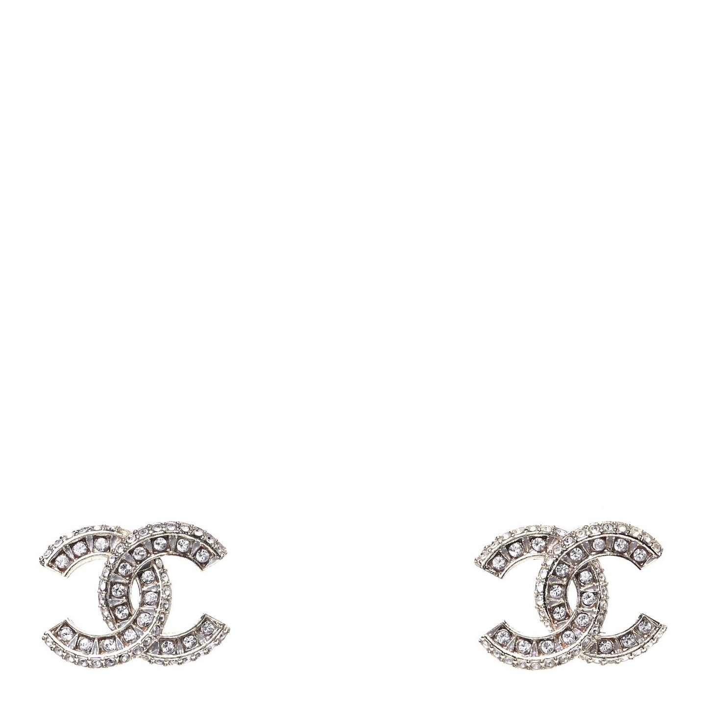 Crystal Timeless CC Earrings Light Gold