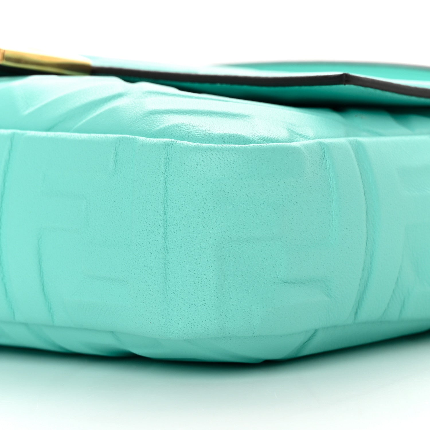 Fendi Nappa FF 1974 Embossed Baguette Spring Turquoise 9 of 11