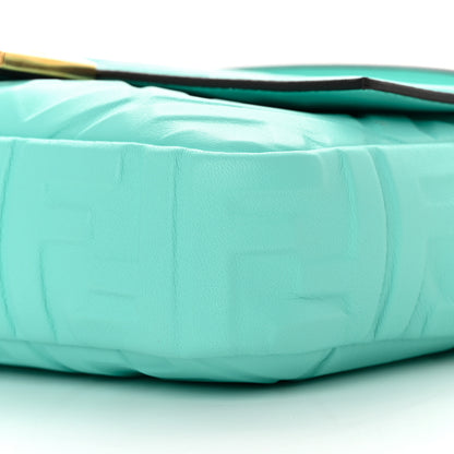 Fendi Nappa FF 1974 Embossed Baguette Spring Turquoise 9 of 11