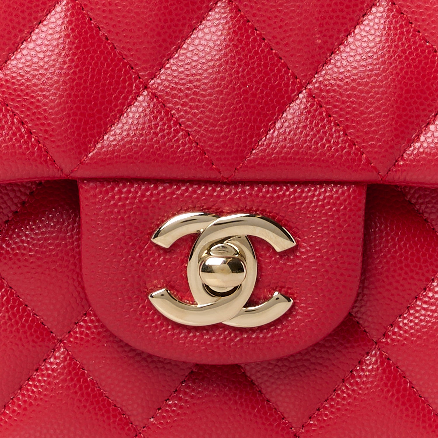 Chanel Caviar Quilted Medium Double Flap Red 9 of 11