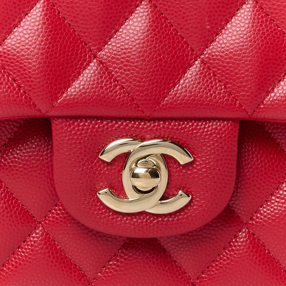 Chanel Caviar Quilted Medium Double Flap Red 9 of 11