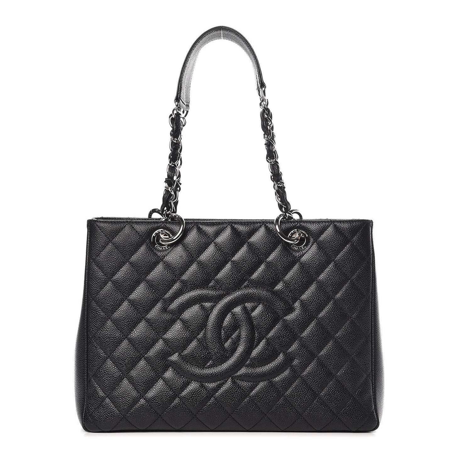 Caviar Quilted Grand Shopping Tote GST Black