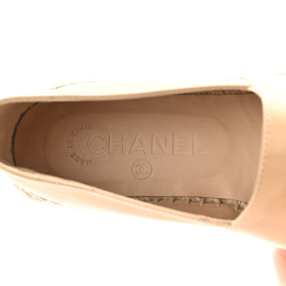 Chanel Lambskin CC Espadrilles 36 Beige Black 9 of 12
